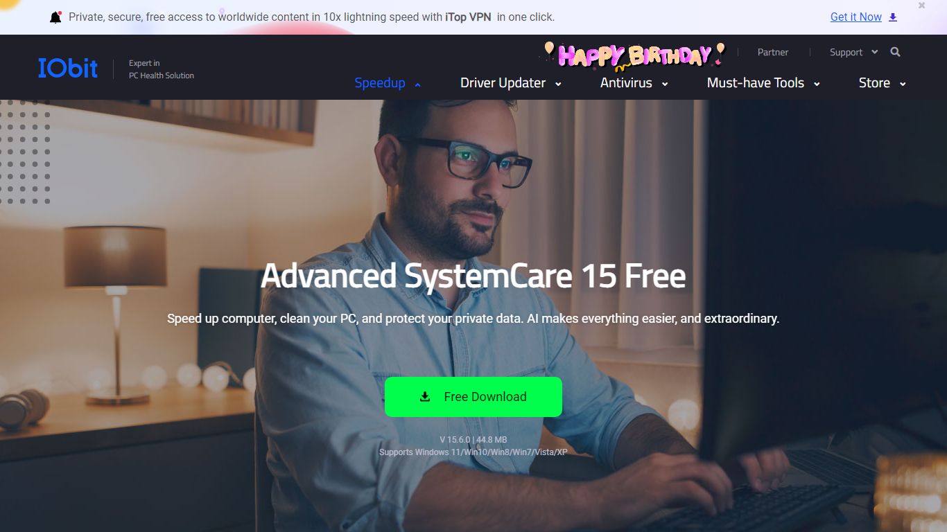 Advanced SystemCare 15 Free: Top PC Cleaner & Optimizer for Windows - IObit